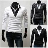 Camisa Casual Gola "V"