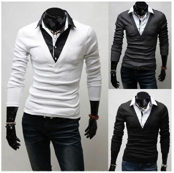 Camisa Casual Gola "V"